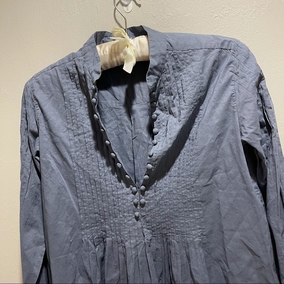 DAY BIRGER ET MIKKELSEN Women’s Gray Pleated Button Front Tunic - Picture 4 of 6